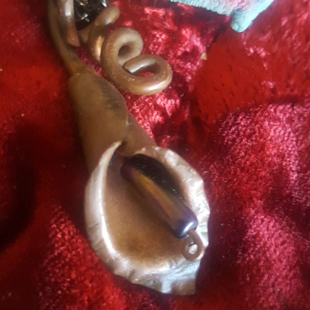 Handmade Copper Calla Lily Necklace